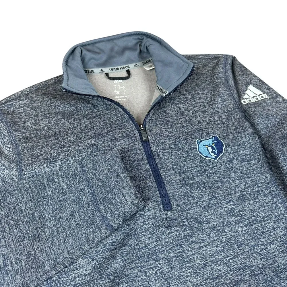 Memphis Grizzlies Jacket Men's Small‎ Adidas Climawarm Fleece Team Issue 1/4 Zip